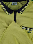 Vintage Lacoste Poloshirt Reißverschluss Brusttasche Gelb (7) XXL