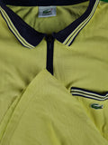 Vintage Lacoste Poloshirt Reißverschluss Brusttasche Gelb (7) XXL