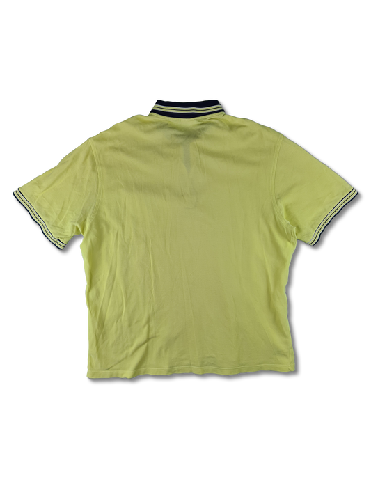 Vintage Lacoste Poloshirt Reißverschluss Brusttasche Gelb (7) XXL