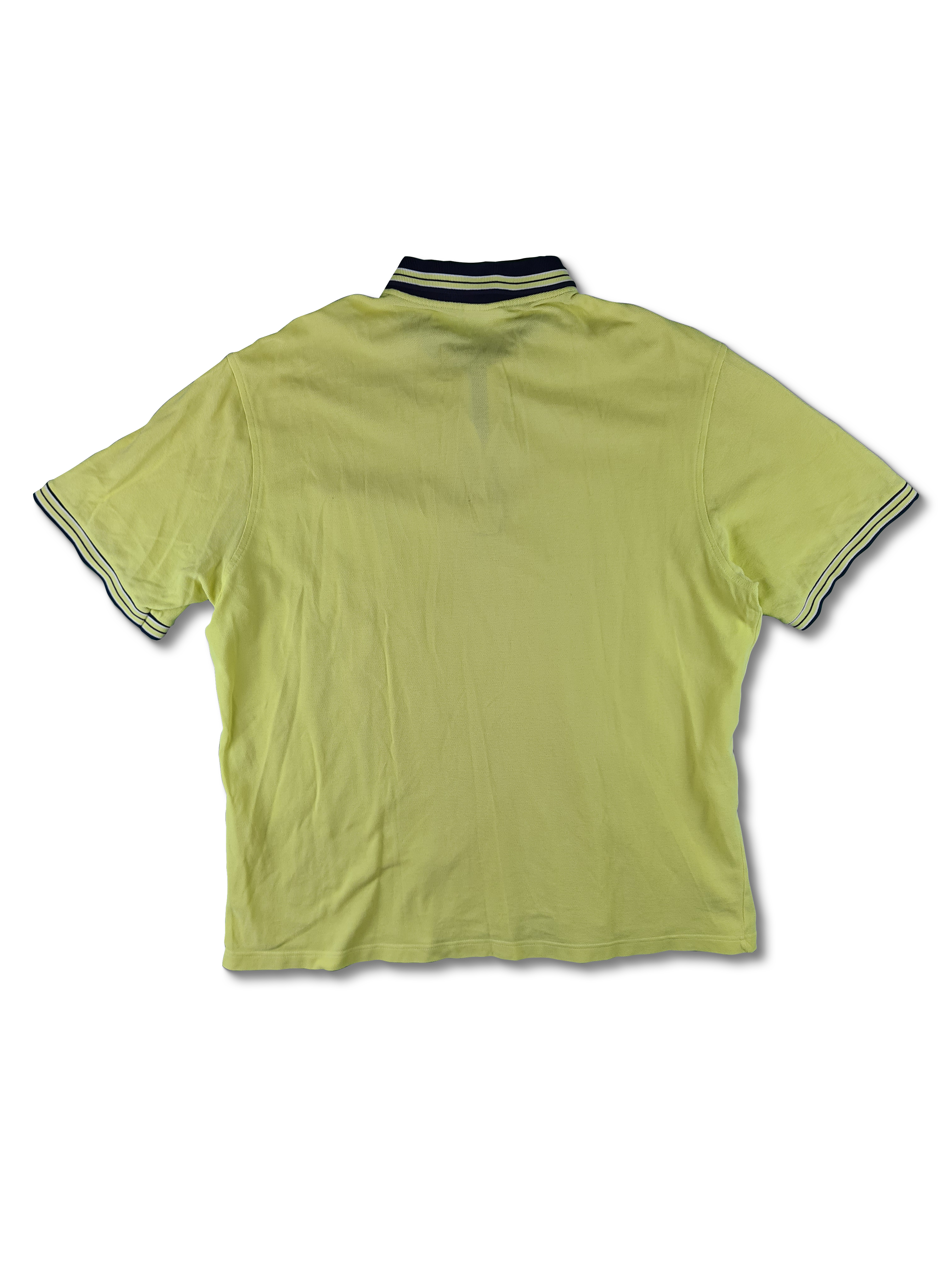 Vintage Lacoste Poloshirt Reißverschluss Brusttasche Gelb (7) XXL