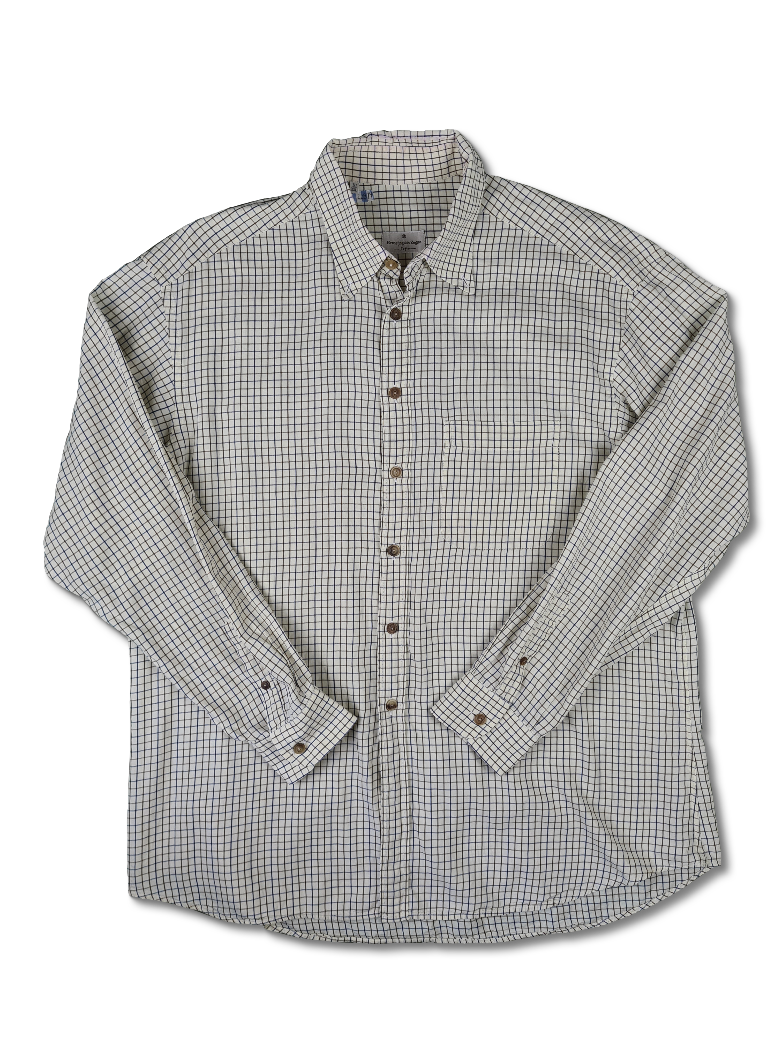 Modernes Ermenegildo Zegna Hemd Soft Basic Kariert XXL - RareRags