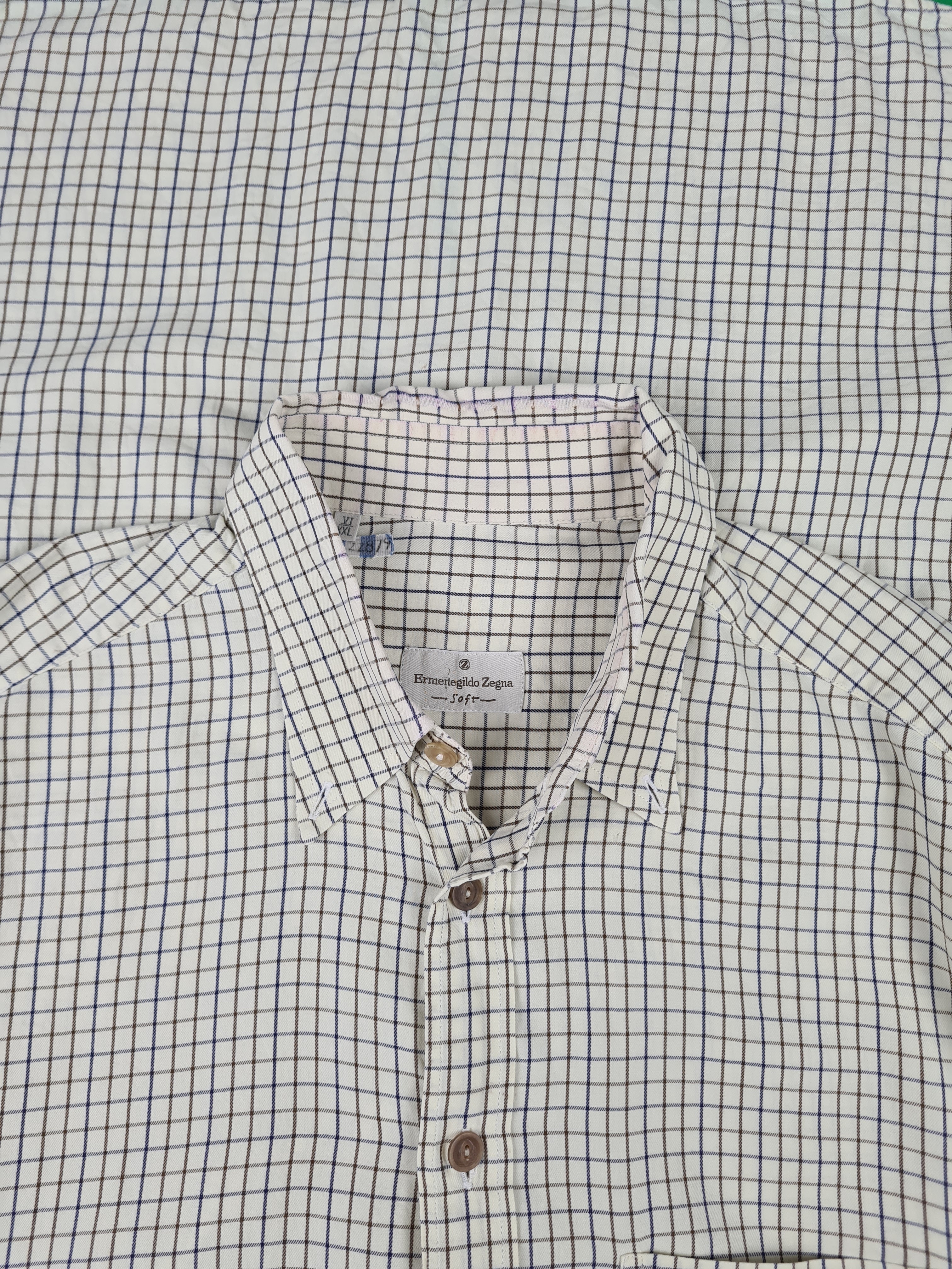 Modernes Ermenegildo Zegna Hemd Soft Basic Kariert XXL - RareRags