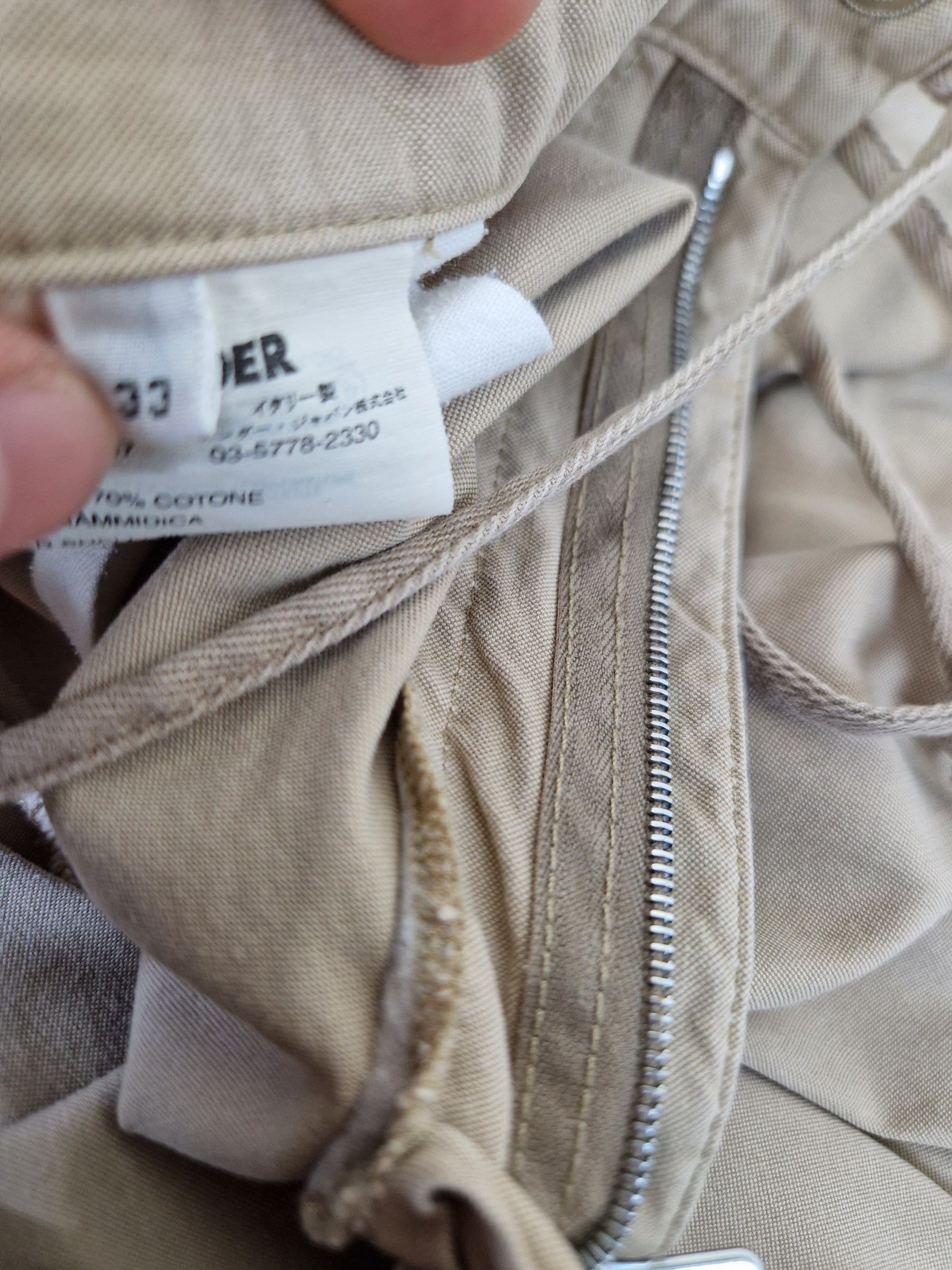 Vintage Jil Sander Cargo Breiter Schnitt RiRi Zipper (33) XL-XXXL - RareRags