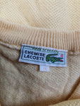 Rare! Vintage Lacoste Strickpulli Dünn Schurwolle Made In France Gelb(3) S