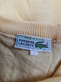 Rare! Vintage Lacoste Strickpulli Dünn Schurwolle Made In France Gelb(3) S