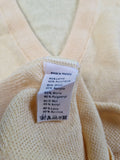 Rare! Vintage Lacoste Strickpulli Dünn Schurwolle Made In France Gelb(3) S