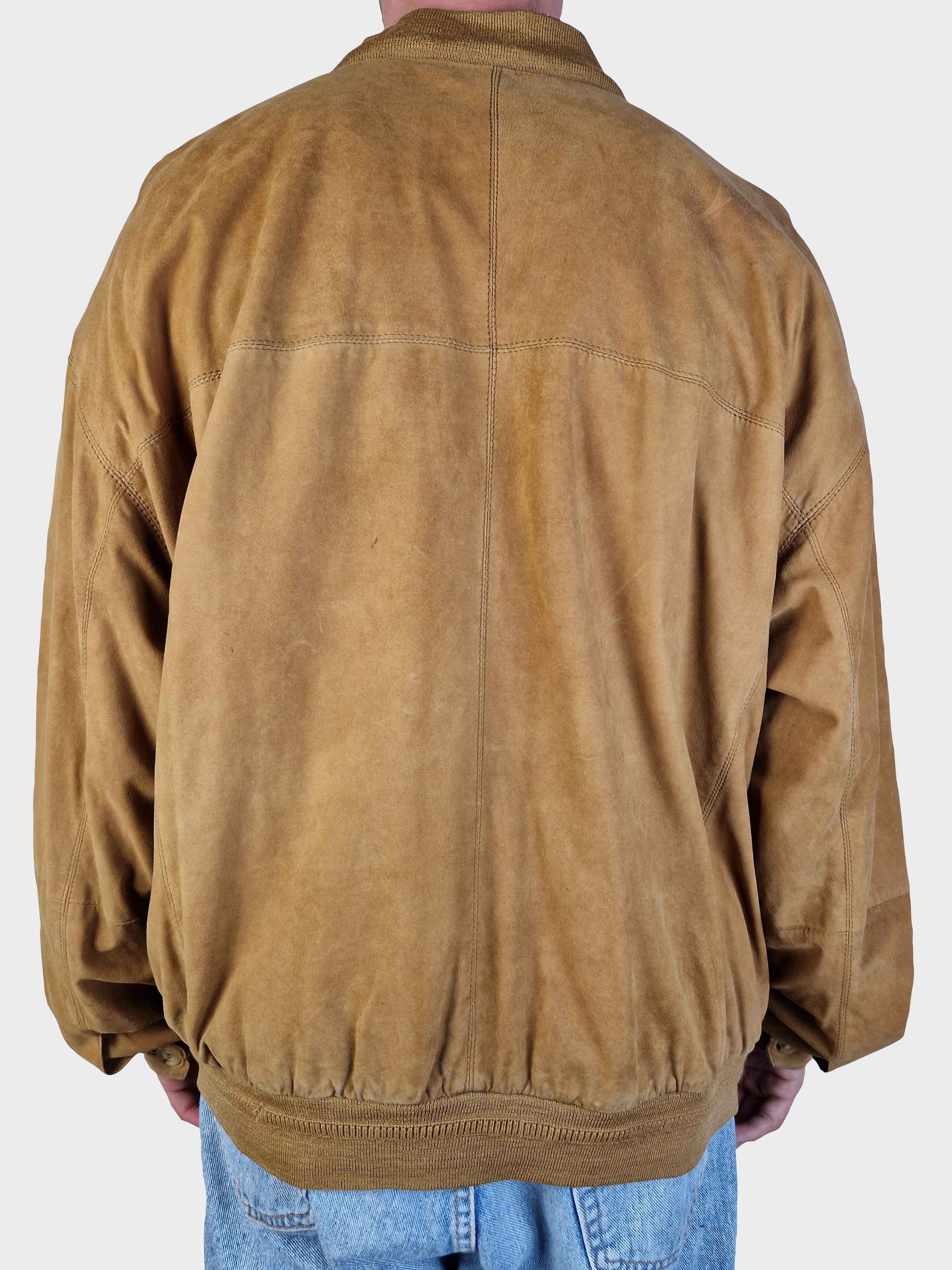 Moderne Burberry Lederjacke Ziegenvelour Nova Check (54) XL - RareRags