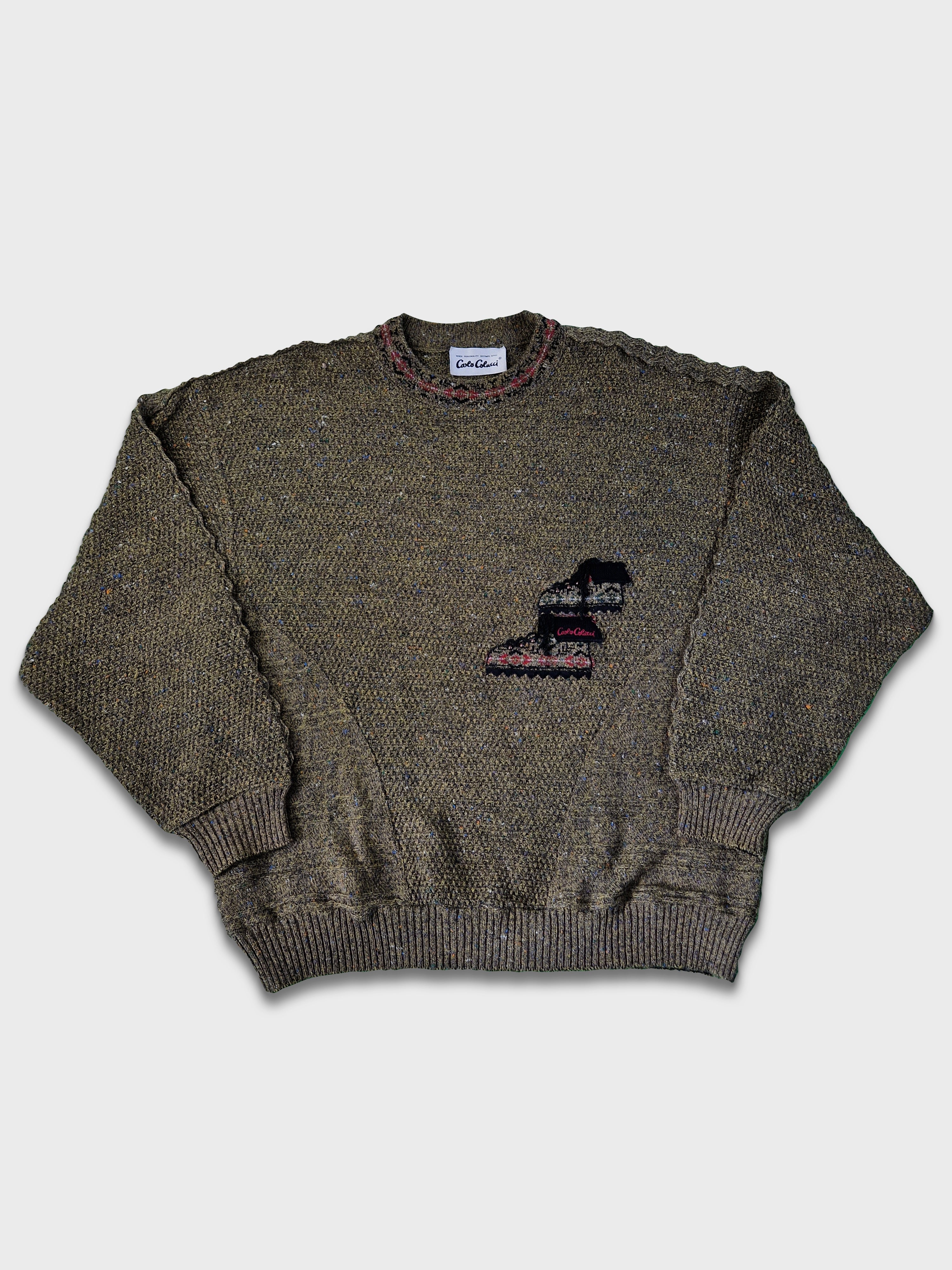 Vintage Carlo Colucci Strickpulli 4% Seide Shoes  Made In West Germany (54) XL-XXL - RareRags