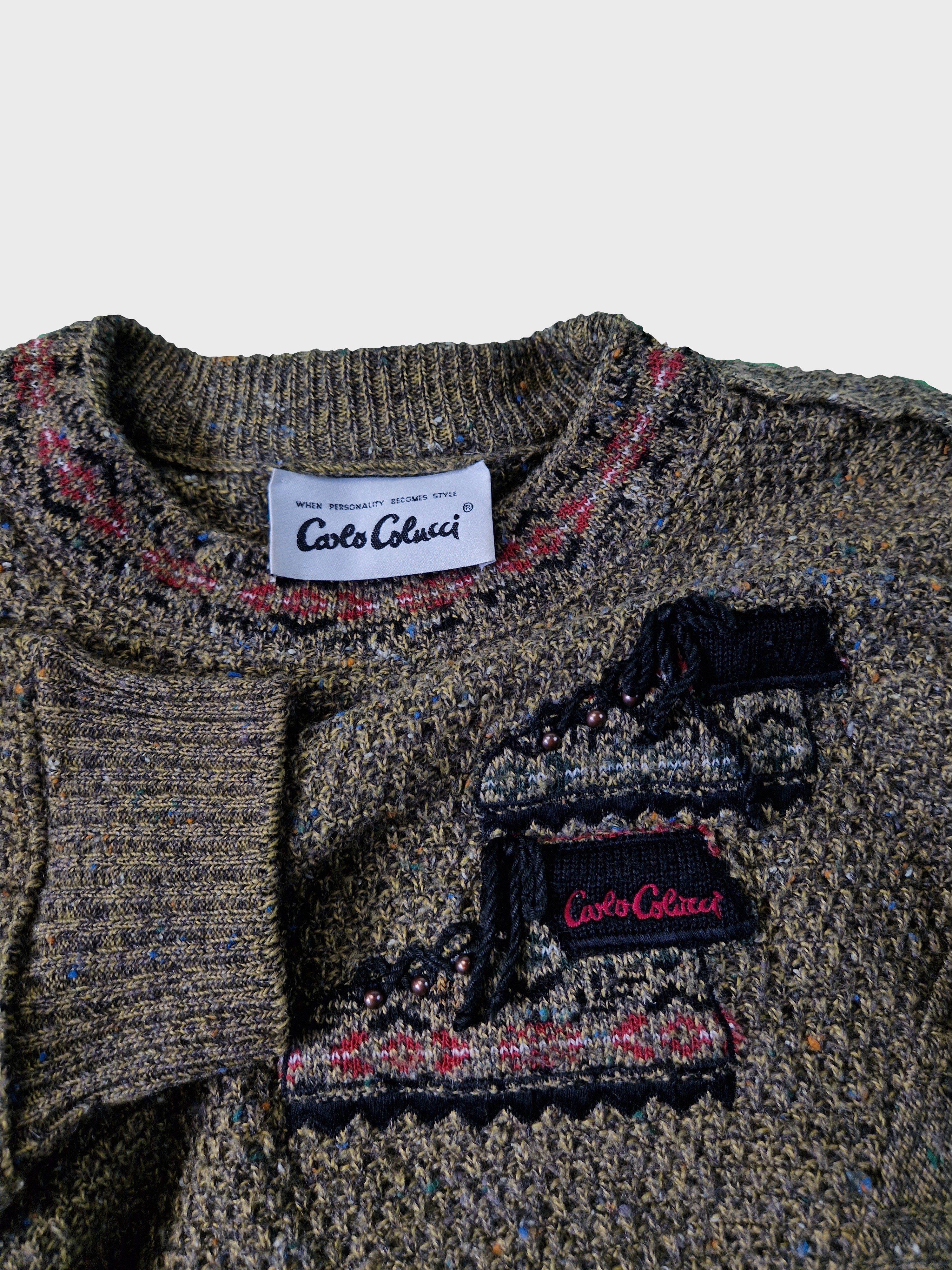 Vintage Carlo Colucci Strickpulli 4% Seide Shoes  Made In West Germany (54) XL-XXL - RareRags