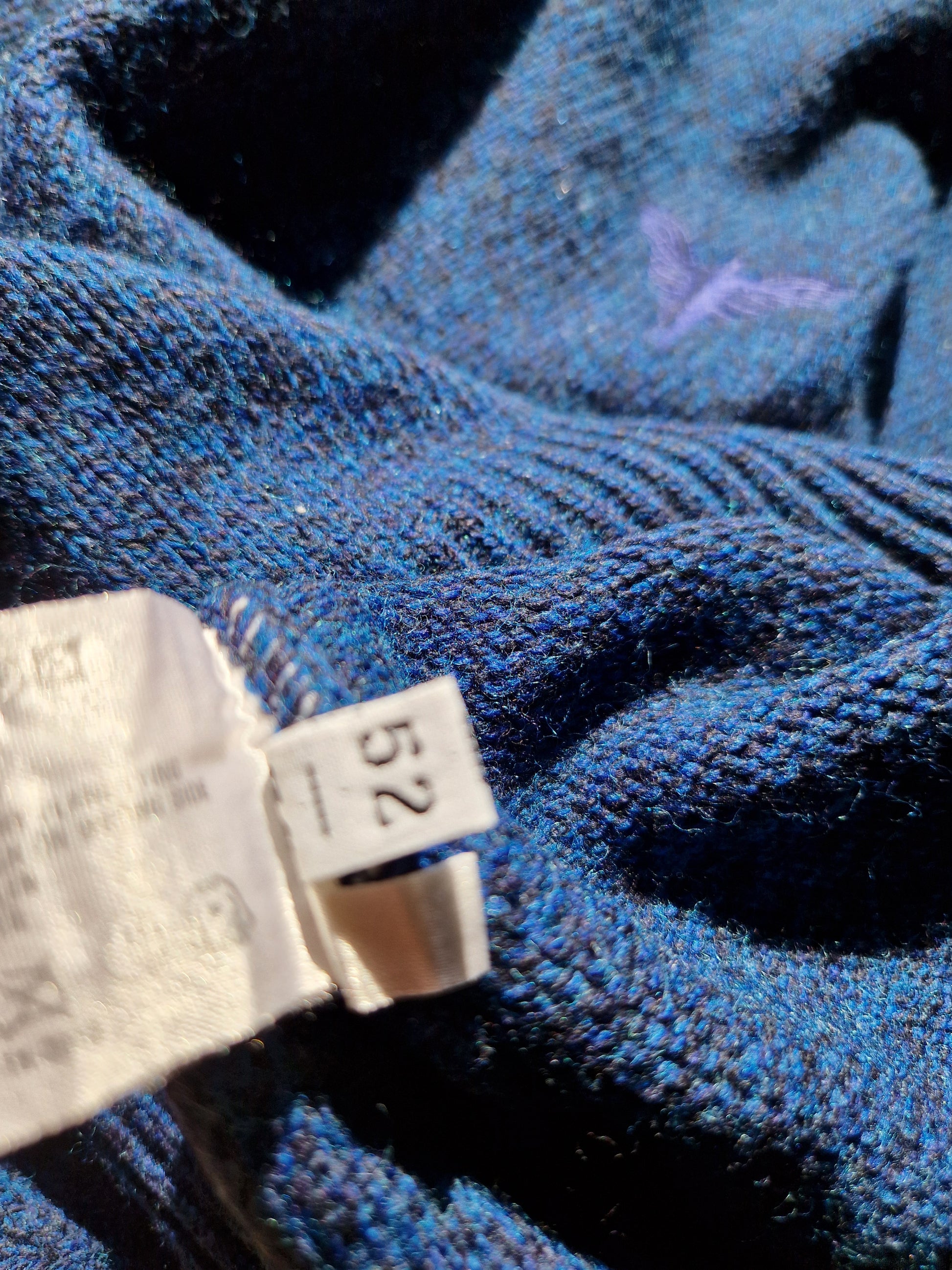 Vintage Carlo Colucci Strickpulli Schurwolle Blau (52) L-XL - RareRags