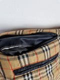 Moderne Burberry Lederjacke Ziegenvelour Schwarz L-XL