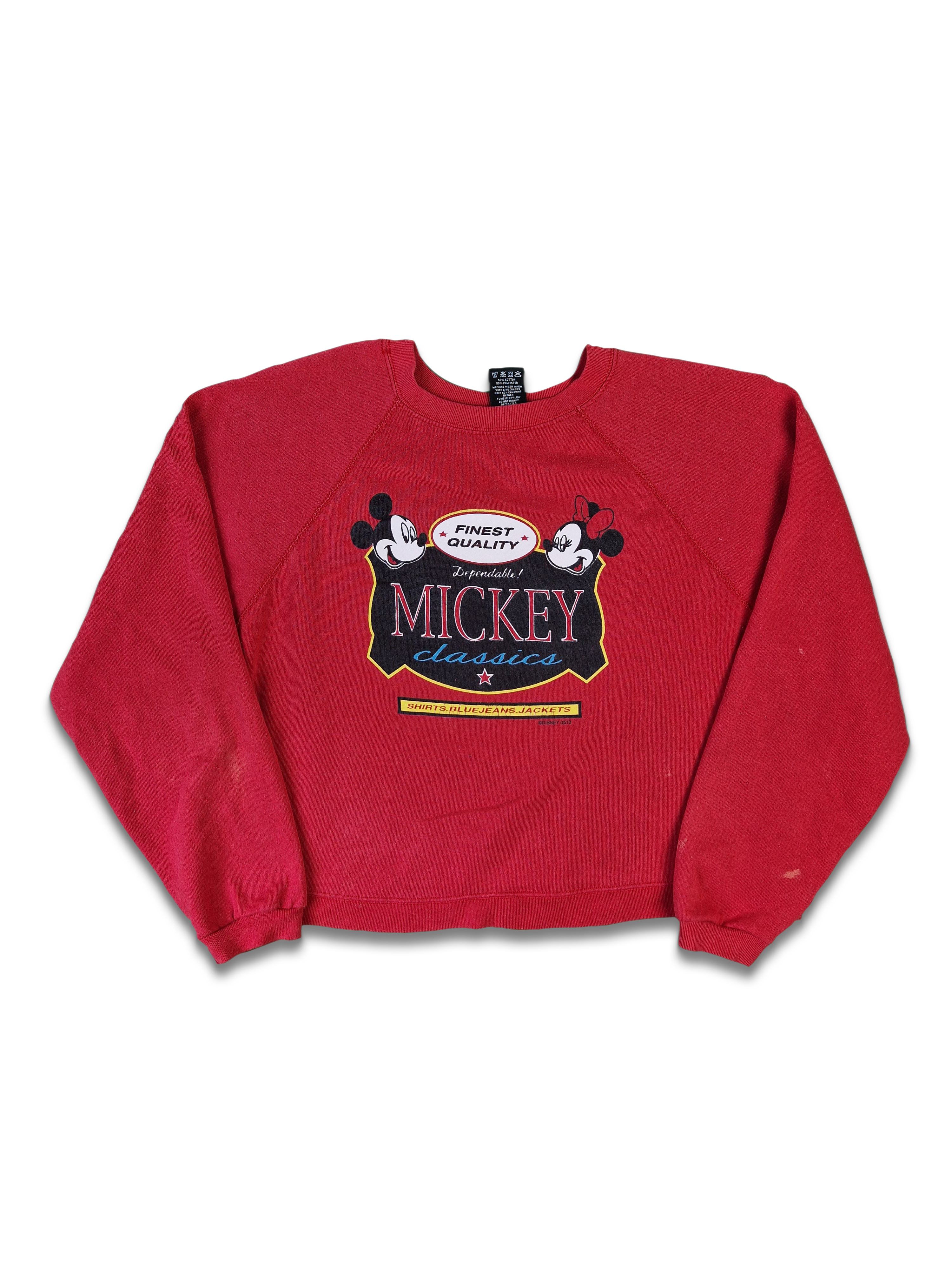 Vintage Mickey by Tultex Sweater Made In USA Jerry Leigh 80s M - RareRags