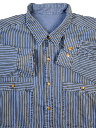 Vintage McNeal Hemd Hafenoptik Gestreift 80s Dunkelblau L-XL