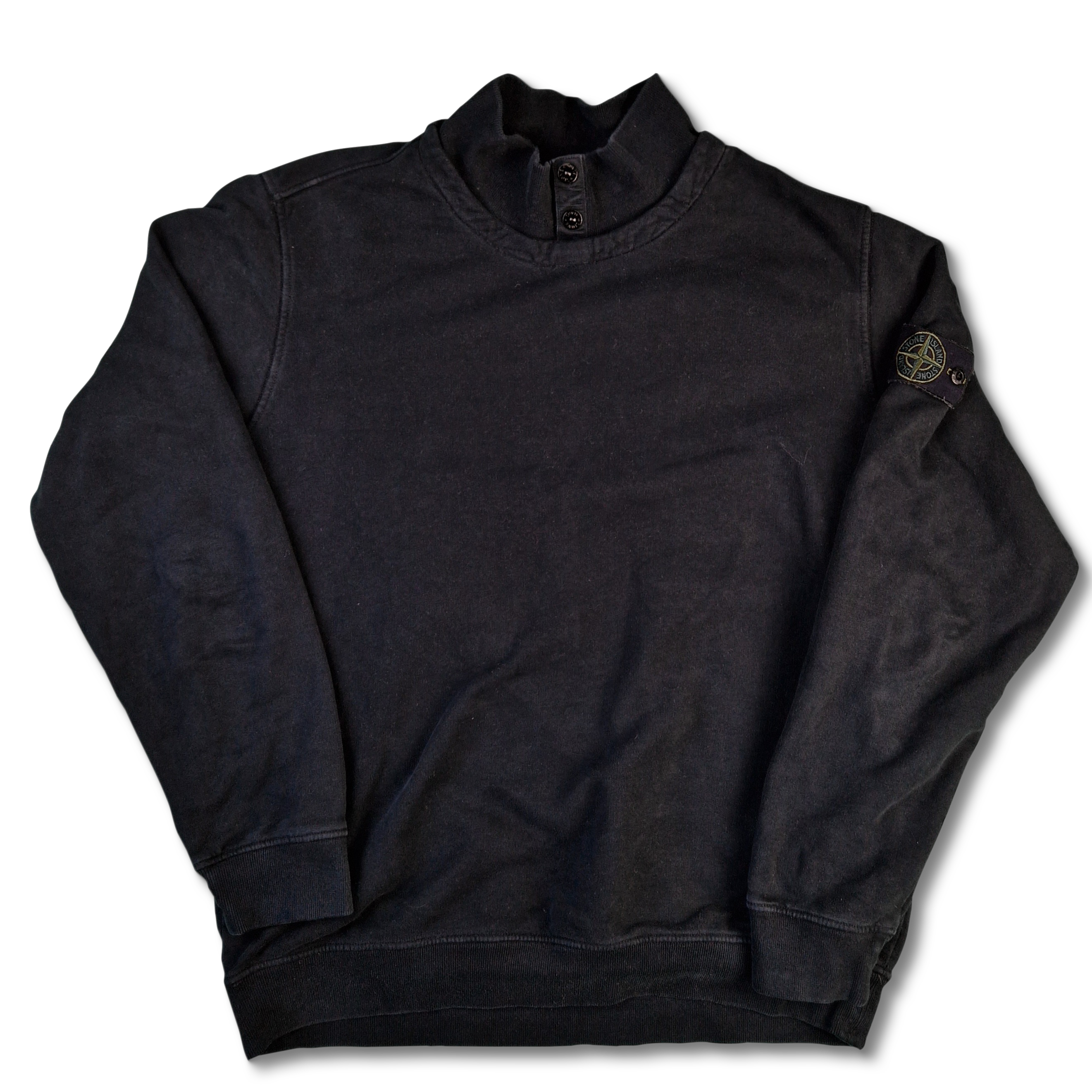 Moderner Stone Island Sweater Mit Stehkragen Schwarz XL - RareRags