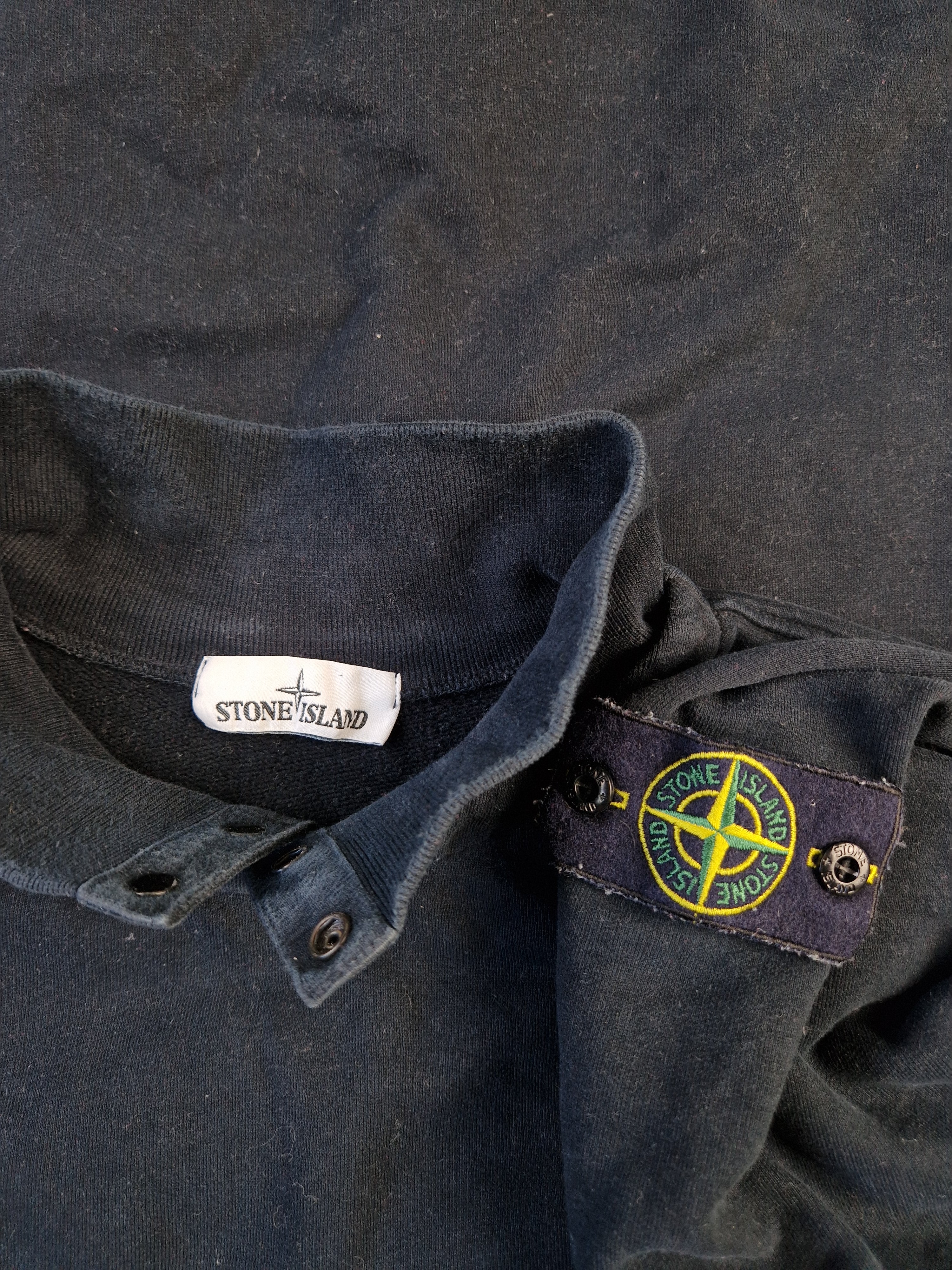 Moderner Stone Island Sweater Mit Stehkragen Schwarz XL - RareRags