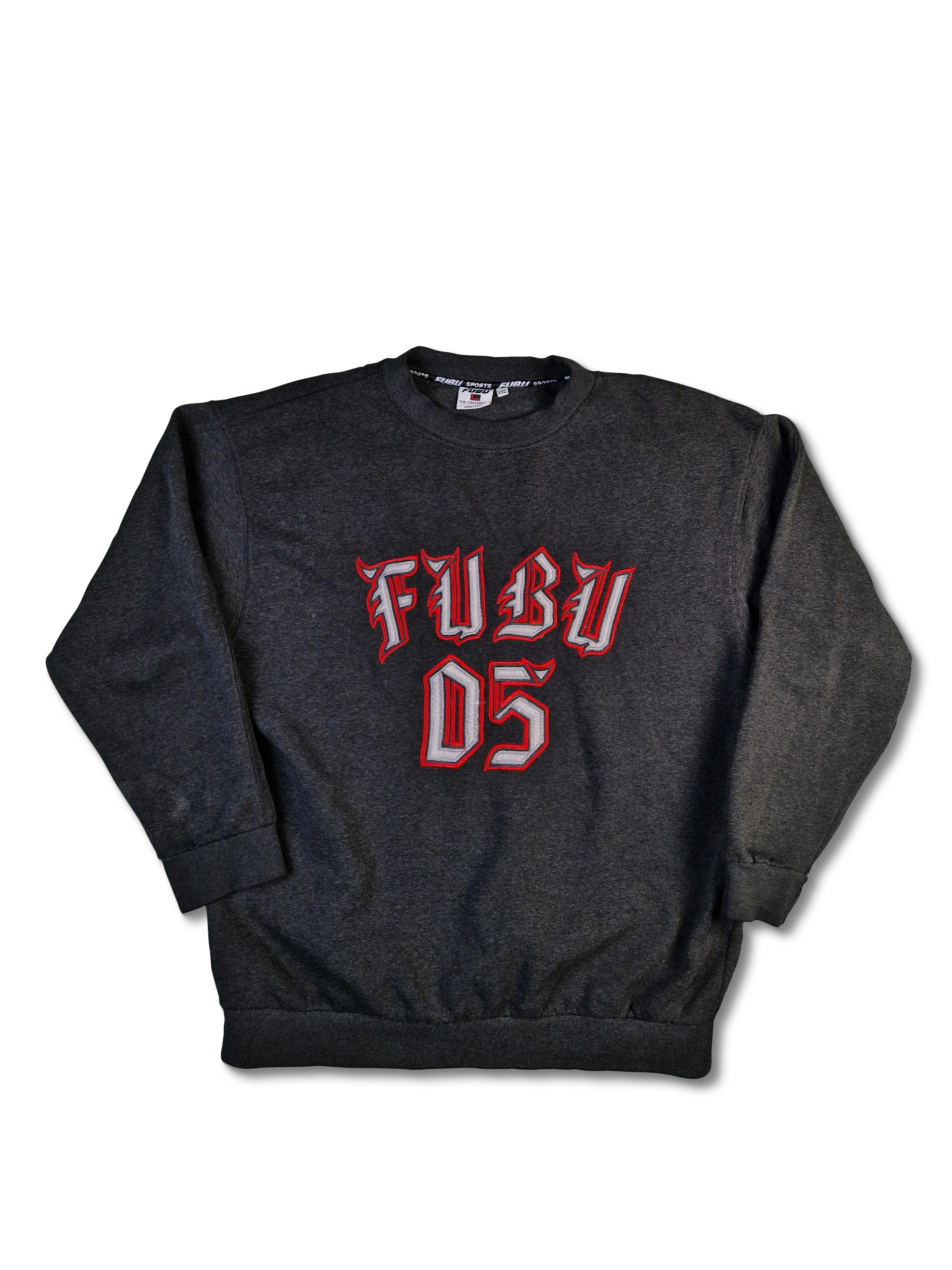 Y2K Fubu Sweater Sports Spellout Bestickt XL-XXL - RareRags