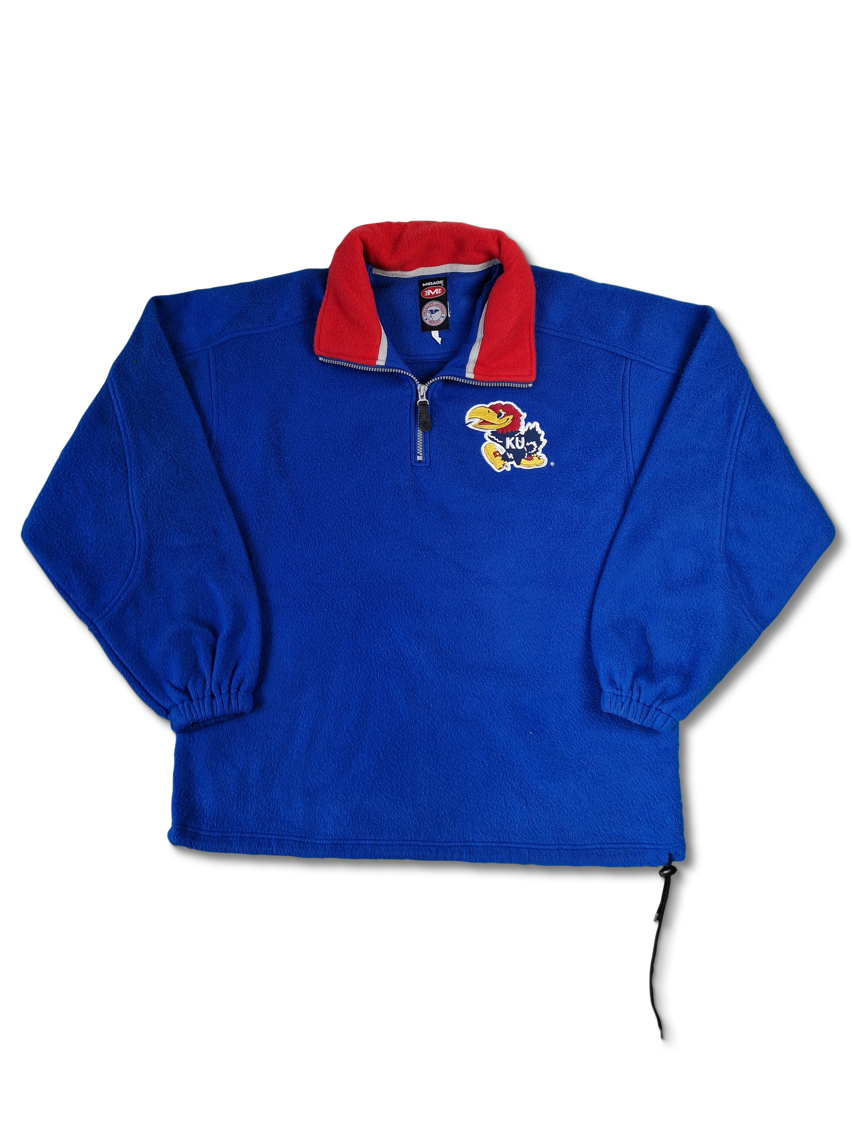 Vintage Mirage Fleecejacke Jayhawks KU Blau NCAA L - RareRags