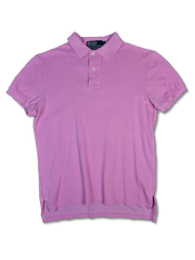 Vintage Ralph Lauren Polo-Shirt Custom Fit Made In USA Basic Rosa S - RareRags