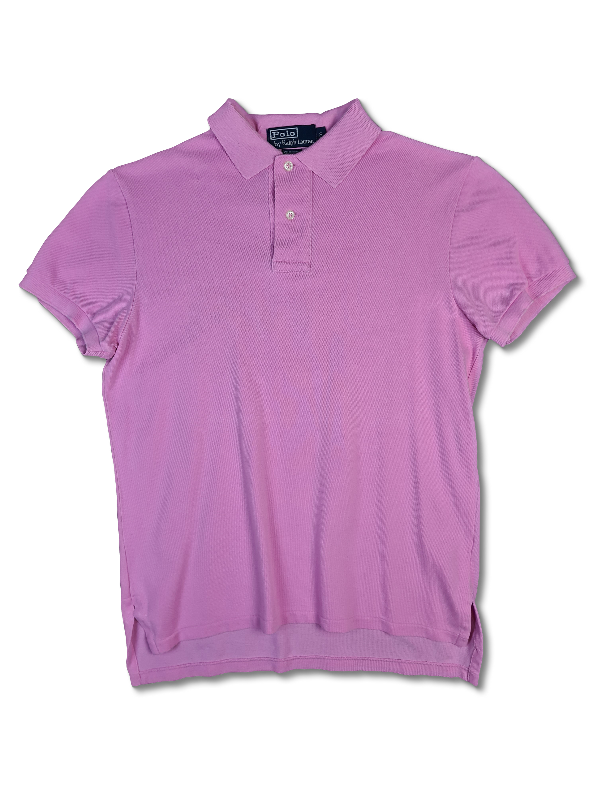 Vintage Ralph Lauren Polo-Shirt Custom Fit Made In USA Basic Rosa S - RareRags