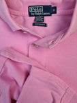 Vintage Ralph Lauren Polo-Shirt Custom Fit Made In USA Basic Rosa S