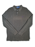 Modernes Ralph Lauren Polo-Shirt Langarm Custom Fit Basic Braun XL