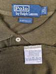 Modernes Ralph Lauren Polo-Shirt Langarm Custom Fit Basic Braun XL