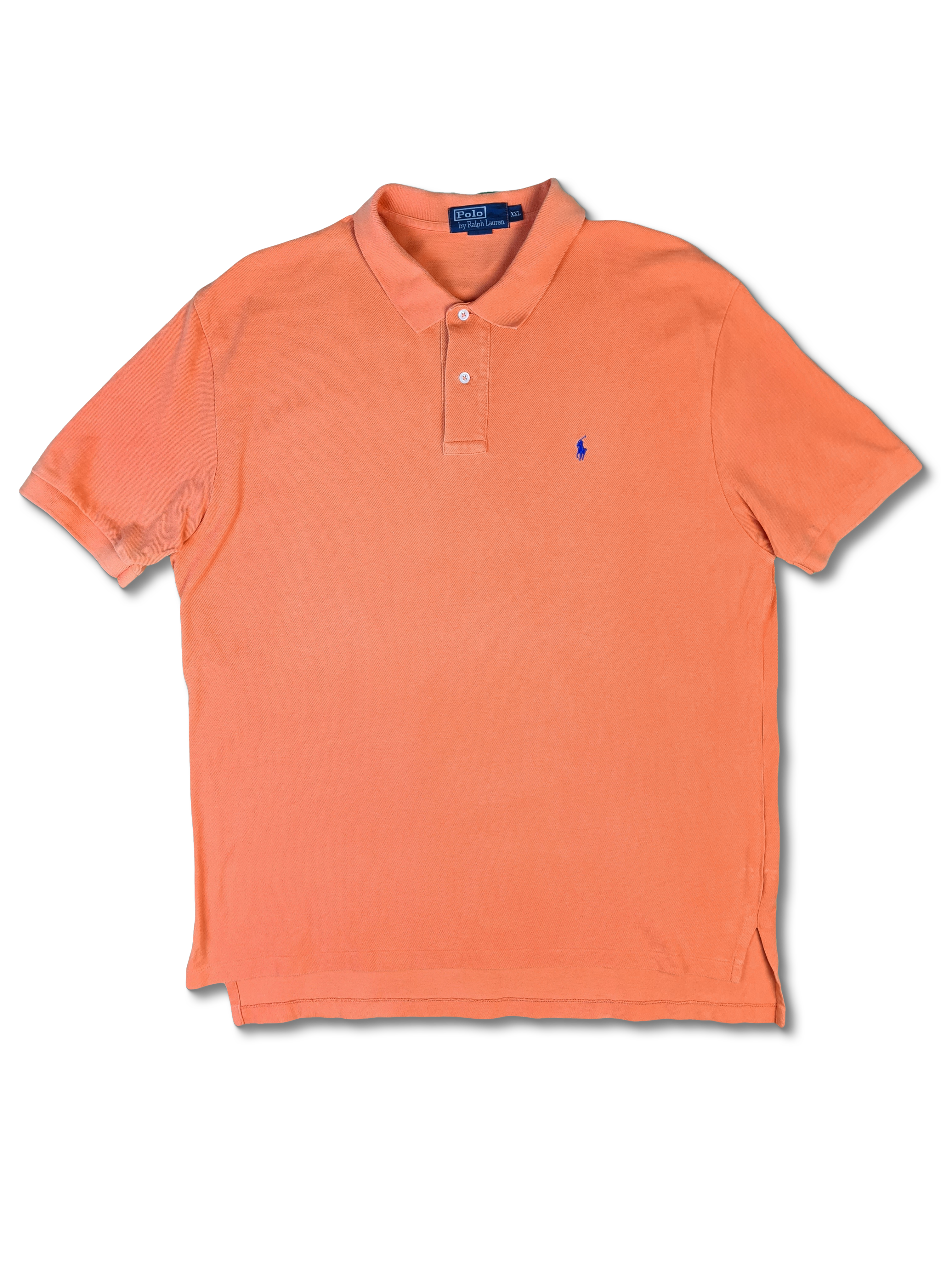 Vintage Ralph Lauren Polo-Shirt Basic Made In USA Orange XXL - RareRags