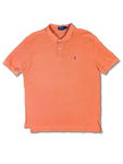 Vintage Ralph Lauren Polo-Shirt Basic Made In USA Orange XXL