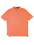 Vintage Ralph Lauren Polo-Shirt Basic Made In USA Orange XXL