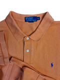 Vintage Ralph Lauren Polo-Shirt Basic Made In USA Orange XXL