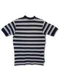 Modernes Ralph Lauren Polo-Shirt Gestreift Schwarz Blau L