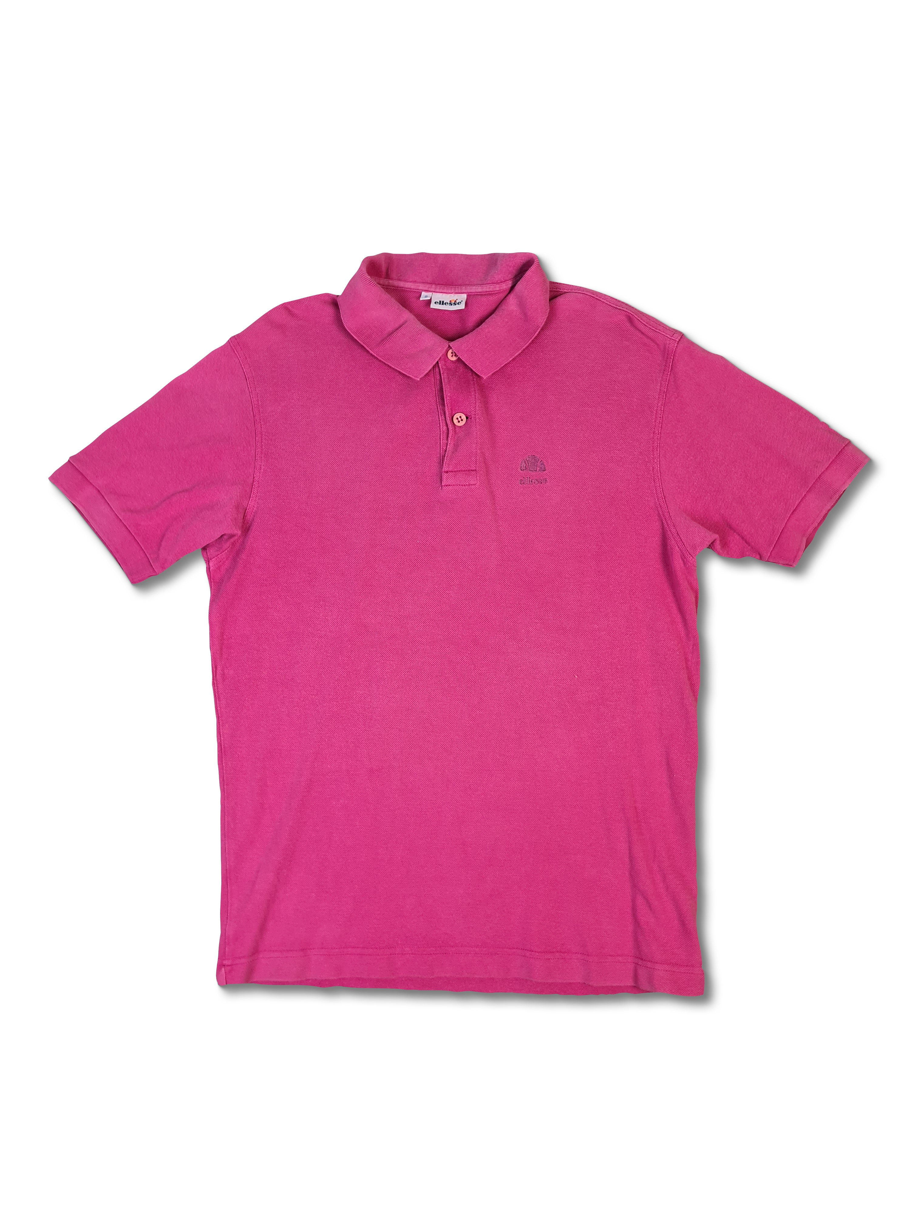 Vintage Ellesse PoloShirt Einfarbig Rosa S - RareRags