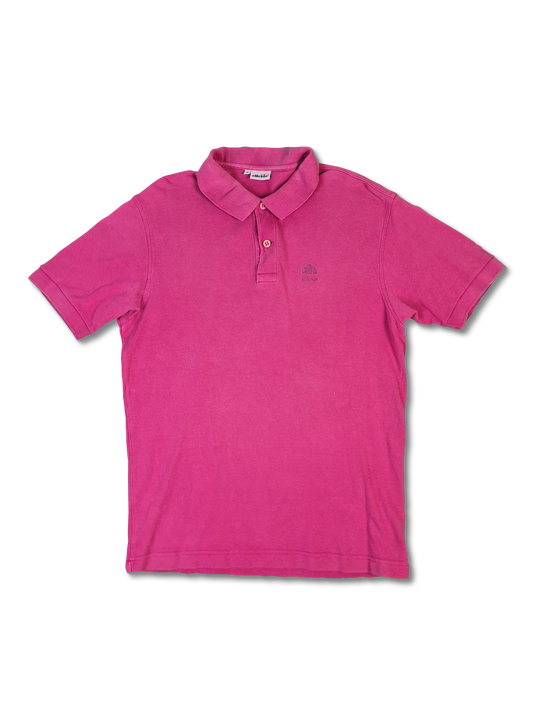 Vintage Ellesse PoloShirt Einfarbig Rosa S