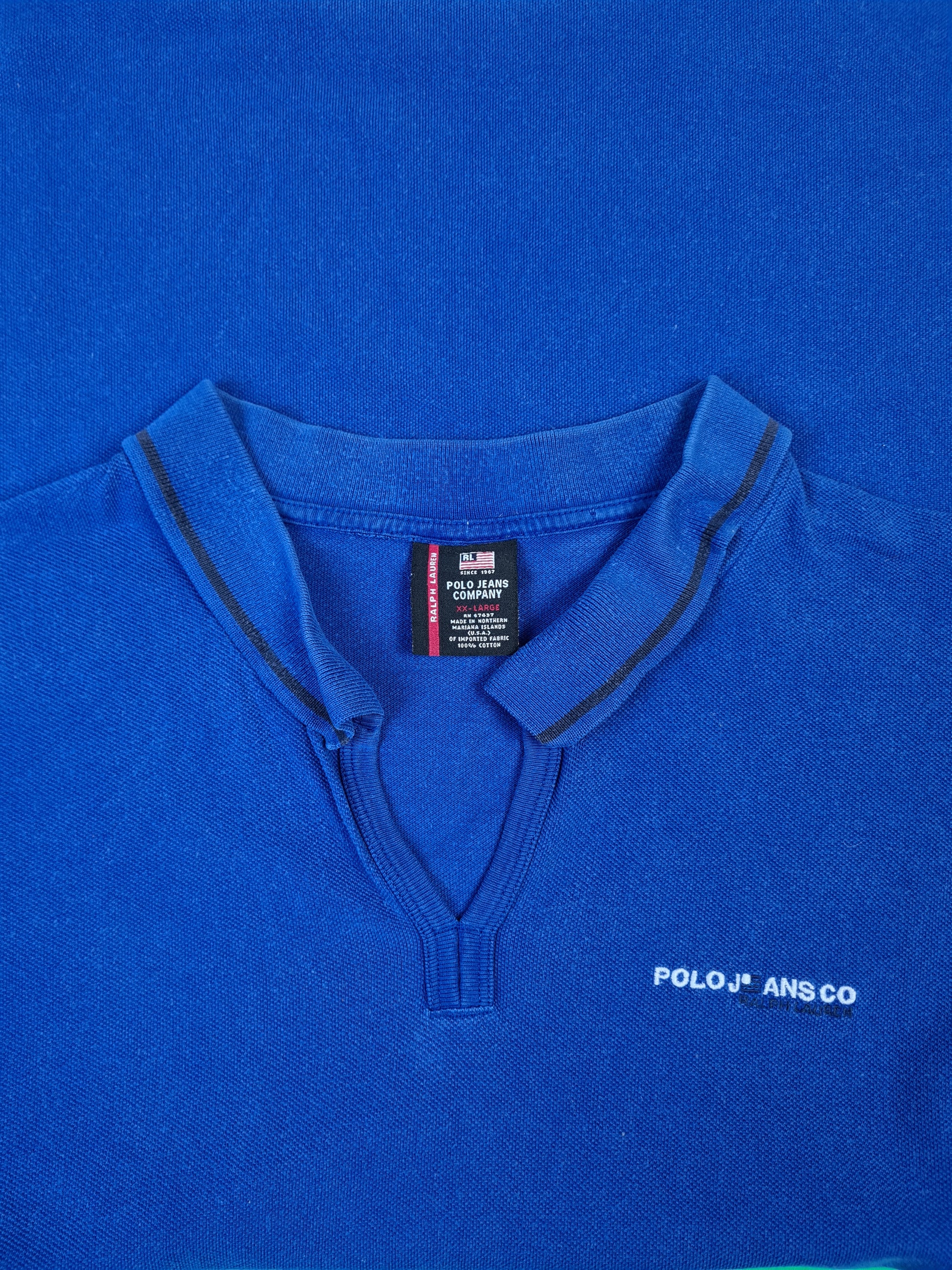 Vintage Ralph Lauren PoloShirt Polo Jeans Blau XXL - RareRags