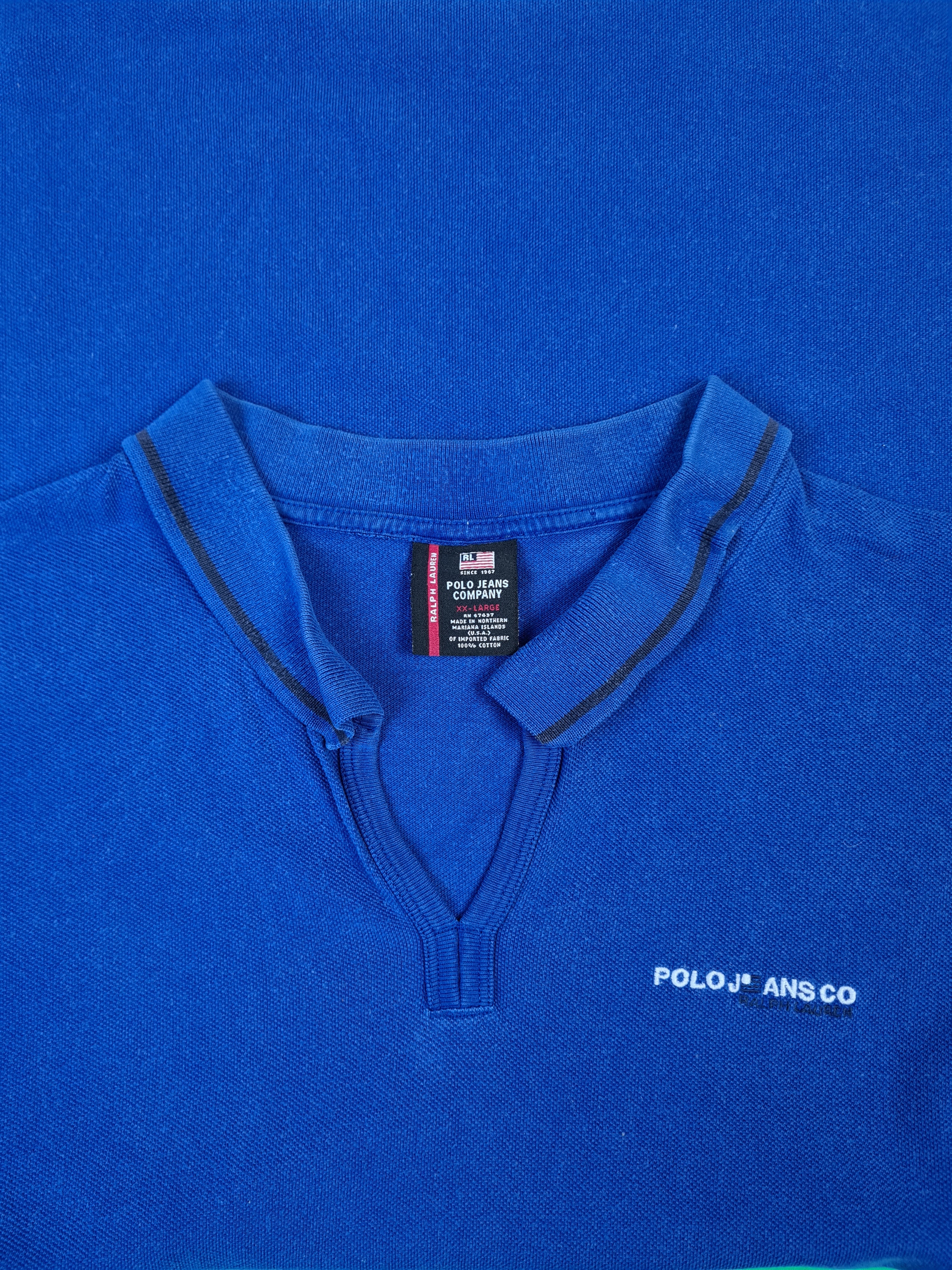 Vintage Ralph Lauren PoloShirt Polo Jeans Blau XXL - RareRags