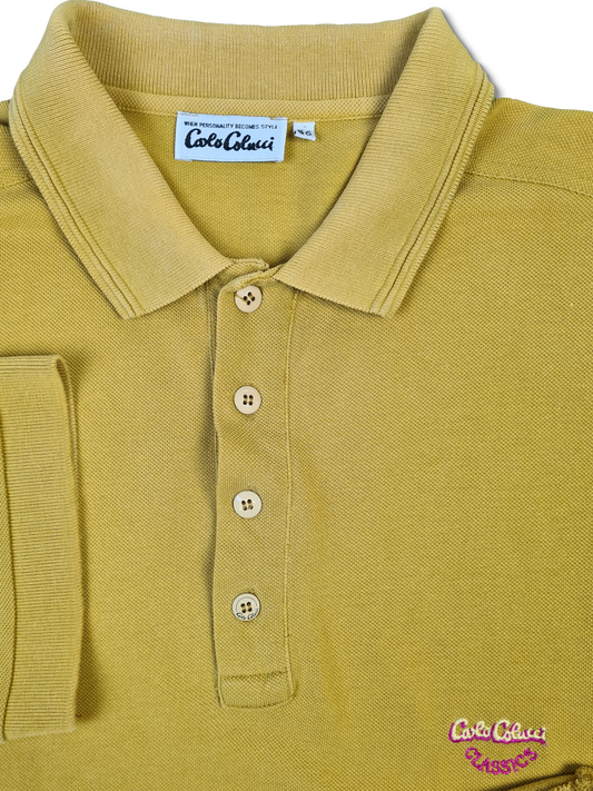 Vintage Carlo Colucci Poloshirt Senf Gelb (56) XL-XXL