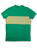 Modernes Ralph Lauren Polo-Shirt Rugby #3 Custom Fit Grün Gelb L