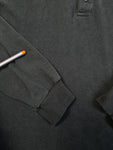 Vintage Versace Poloshirt Langarm Basic Schwarz XL