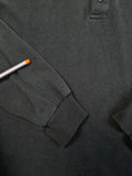 Vintage Versace Poloshirt Langarm Basic Schwarz XL