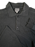 Vintage Versace Poloshirt Langarm Basic Schwarz XL