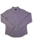 Modernes Ralph Lauren Businesshemd Basic Gestreift Lavendel Lila Weiß XL