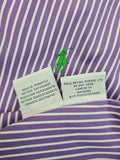 Modernes Ralph Lauren Businesshemd Basic Gestreift Lavendel Lila Weiß XL - RareRags
