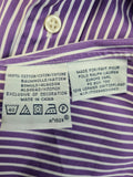 Modernes Ralph Lauren Businesshemd Basic Gestreift Lavendel Lila Weiß XL - RareRags