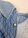 Moderne Blue Willis Jacke Denim Look Gesteppt L