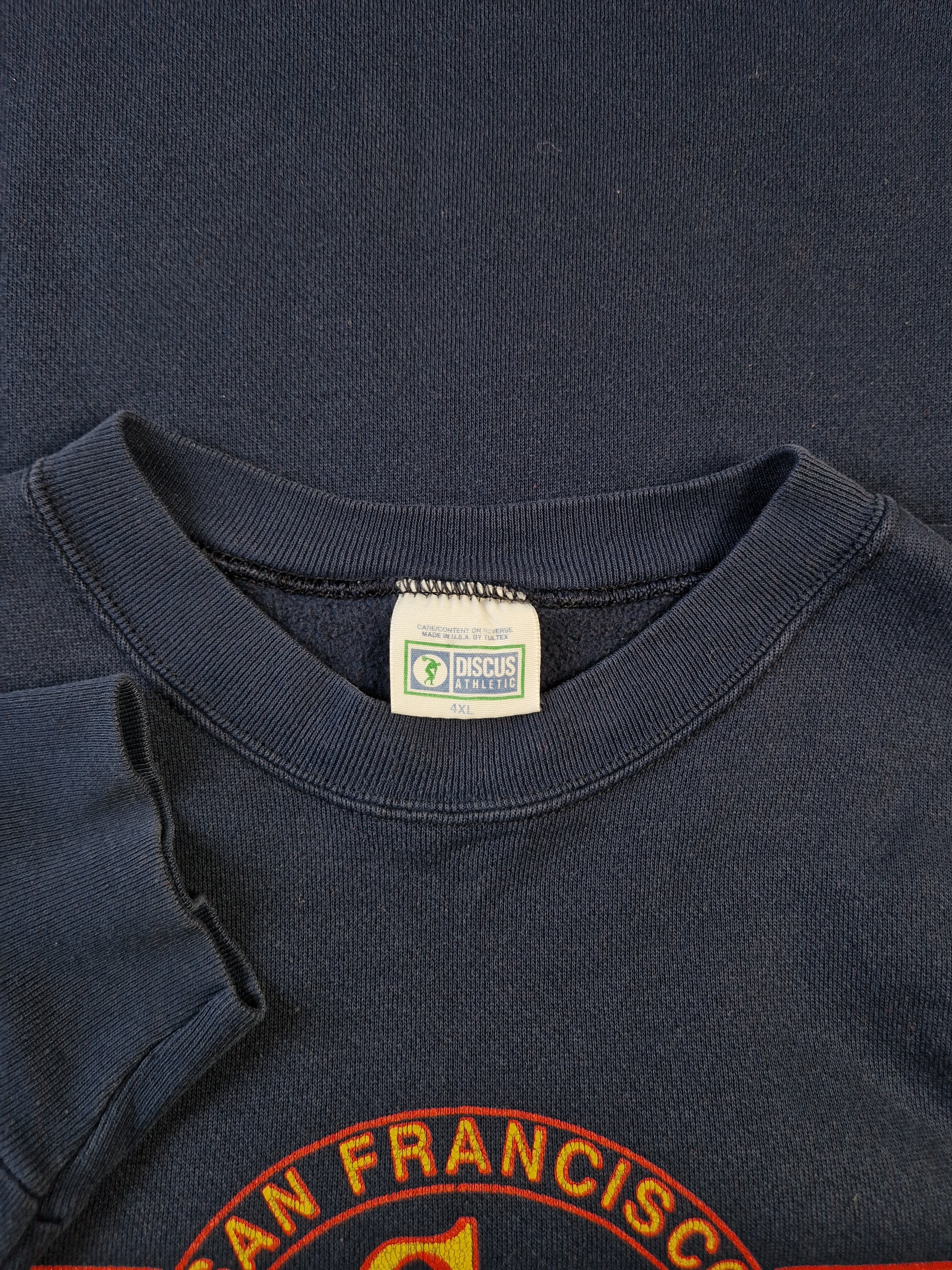 Vintage Tultex Sweater Discus Athletic Made In USA XXL-4XL - RareRags