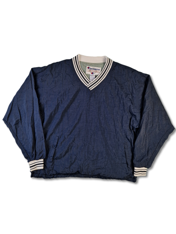 Vintage Champion Sweater x Windbreaker Made In Korea Marine L