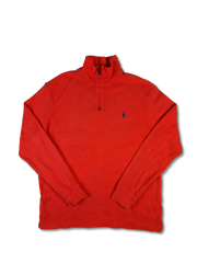 Moderne Ralph Lauren Strickjacke Quarter Zip Orange L - RareRags