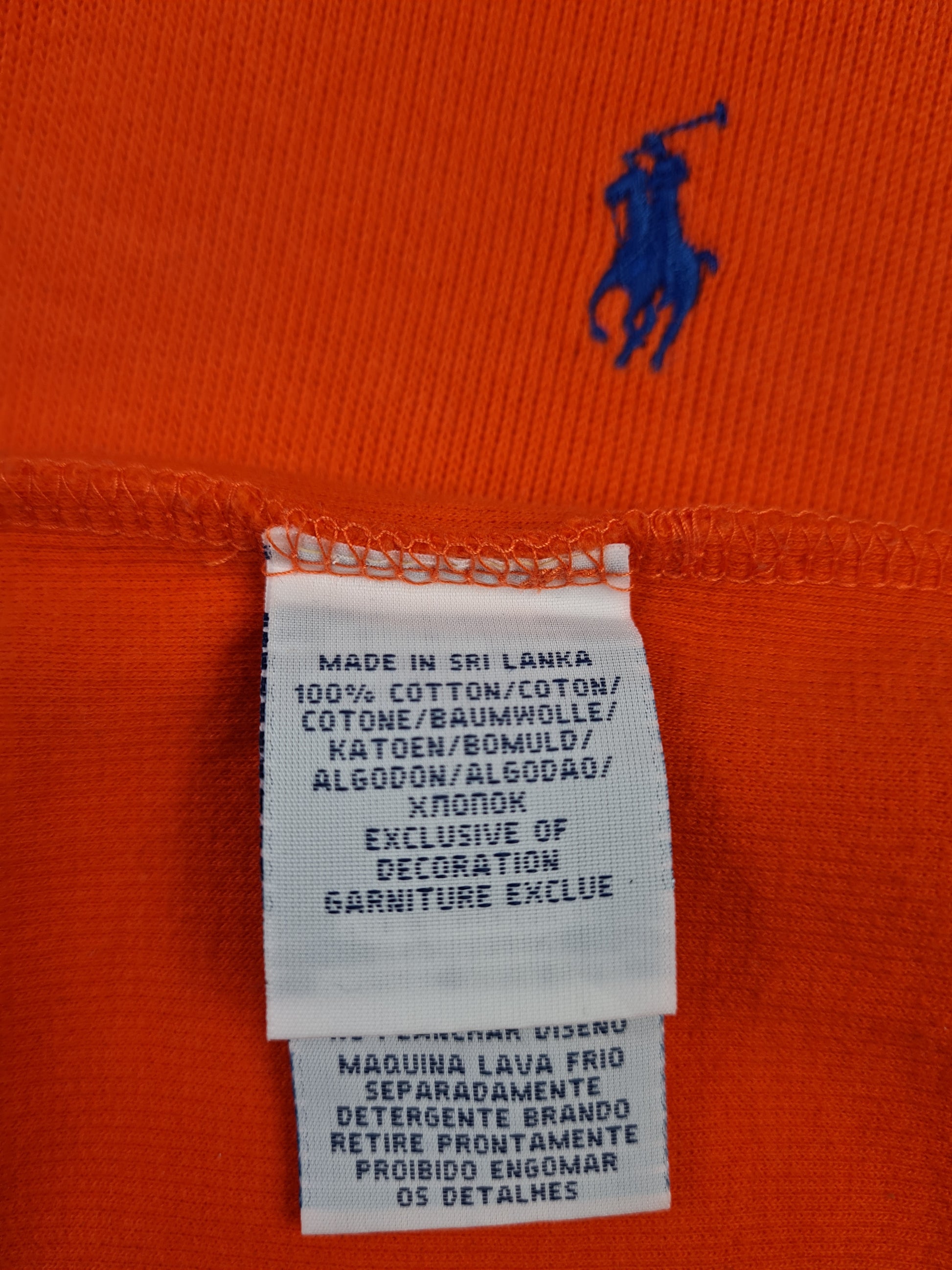 Moderne Ralph Lauren Strickjacke Quarter Zip Orange L - RareRags