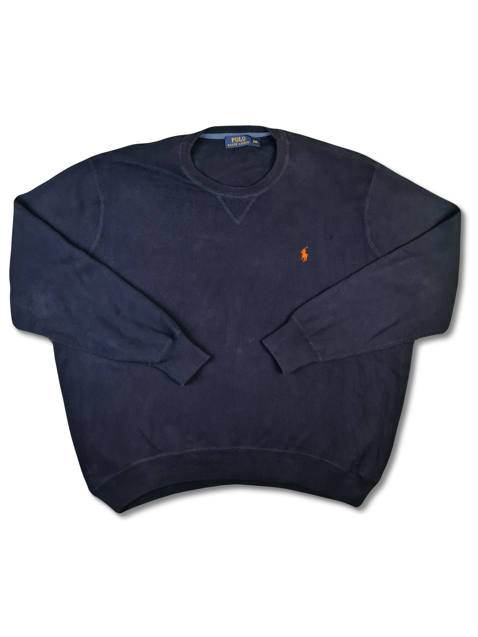 Moderner Ralph Lauren Strickpulli Basic Marine XXL - RareRags