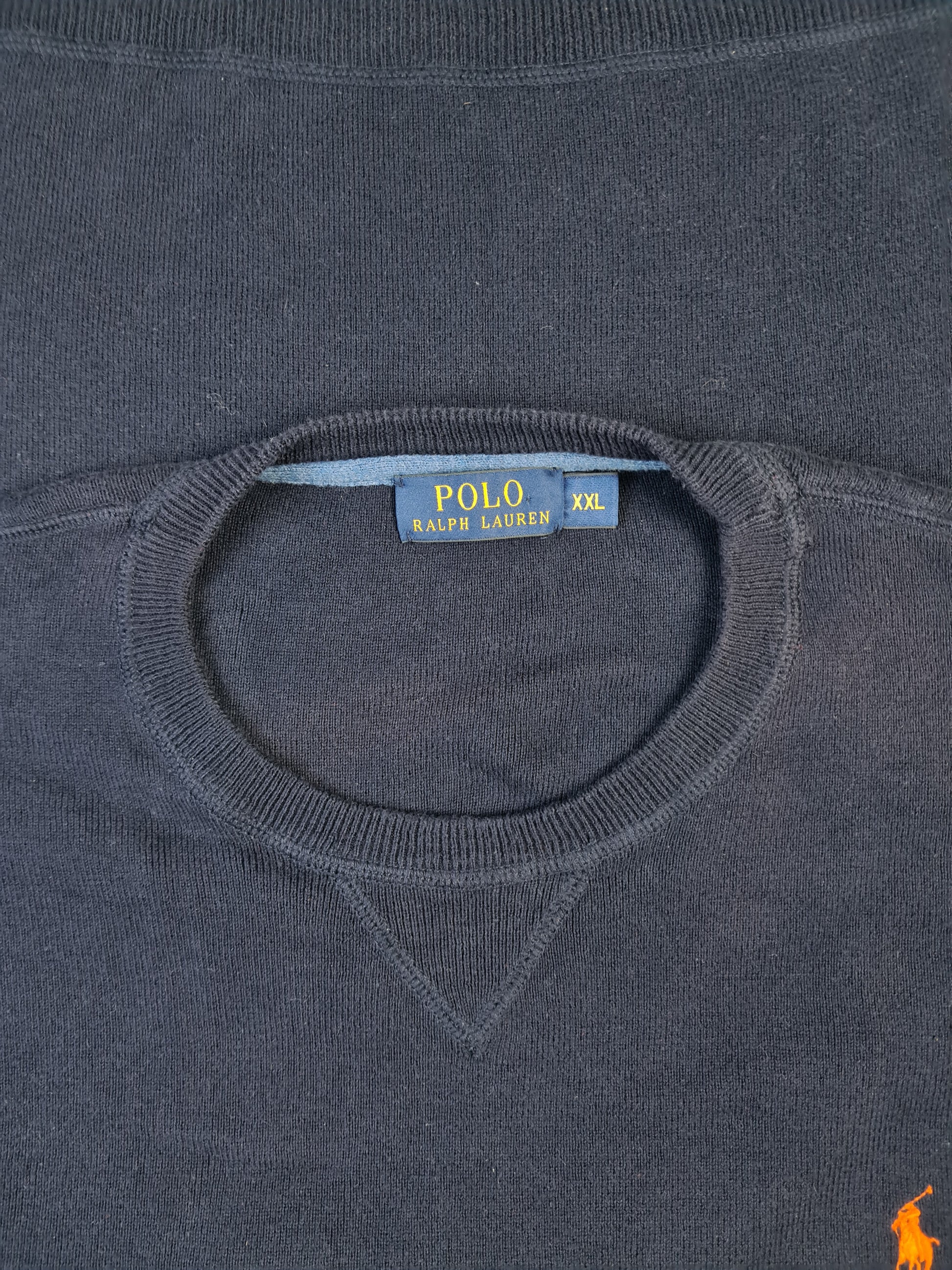 Moderner Ralph Lauren Strickpulli Basic Marine XXL - RareRags